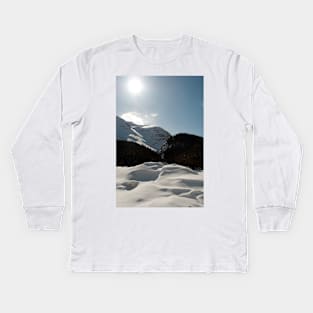 Canadian Rocky Mountains Icefields Parkway Canada Kids Long Sleeve T-Shirt